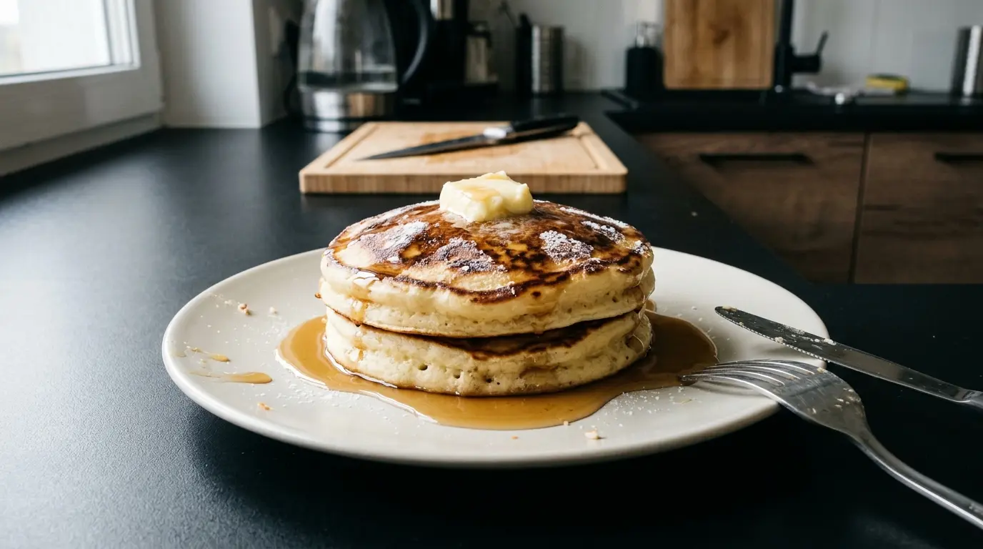 Japońskie naleśniki hotcake z syropem klonowym