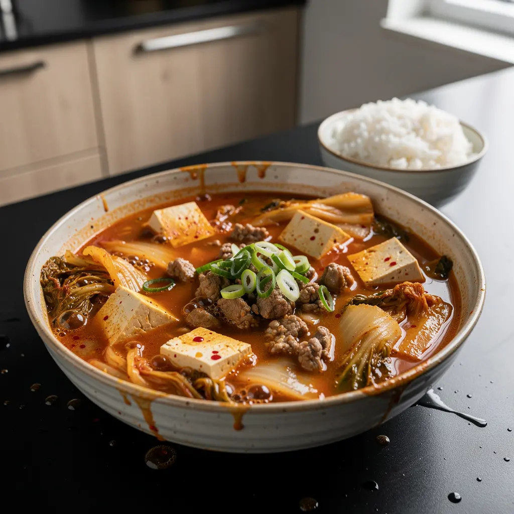 Jjigae z tofu i kimchi – rozgrzewająca zupa