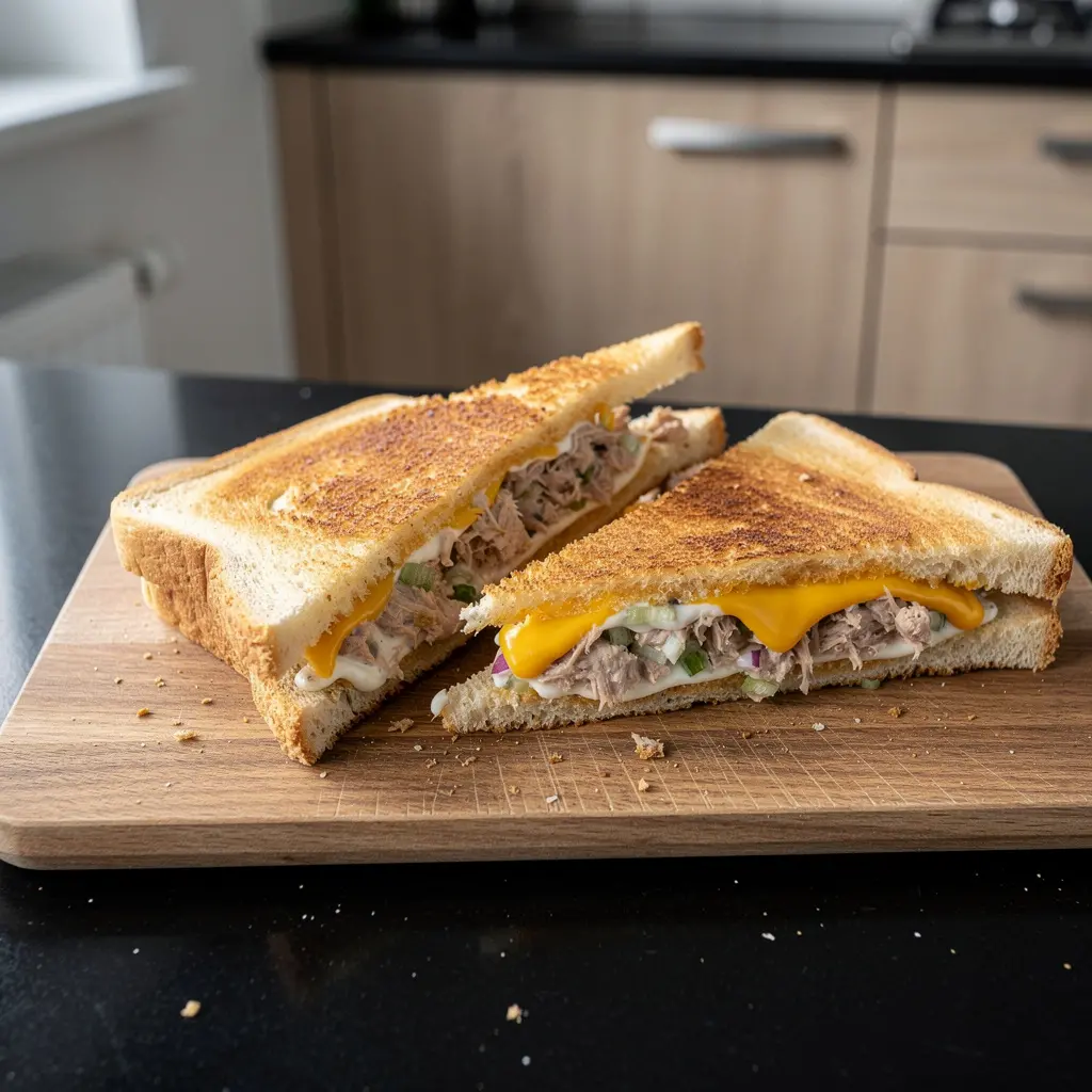 Kanapka z tuńczykiem i selerem naciowym (tuna melt)