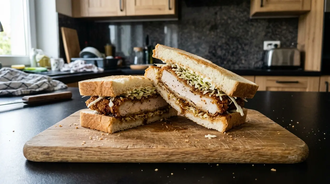 Kanapki katsu sando z kotletem drobiowym