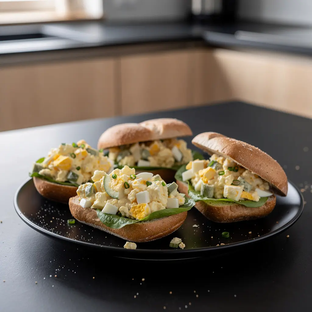 Sandwichs à la salade d’œufs à l’allemande (Eiersalat)