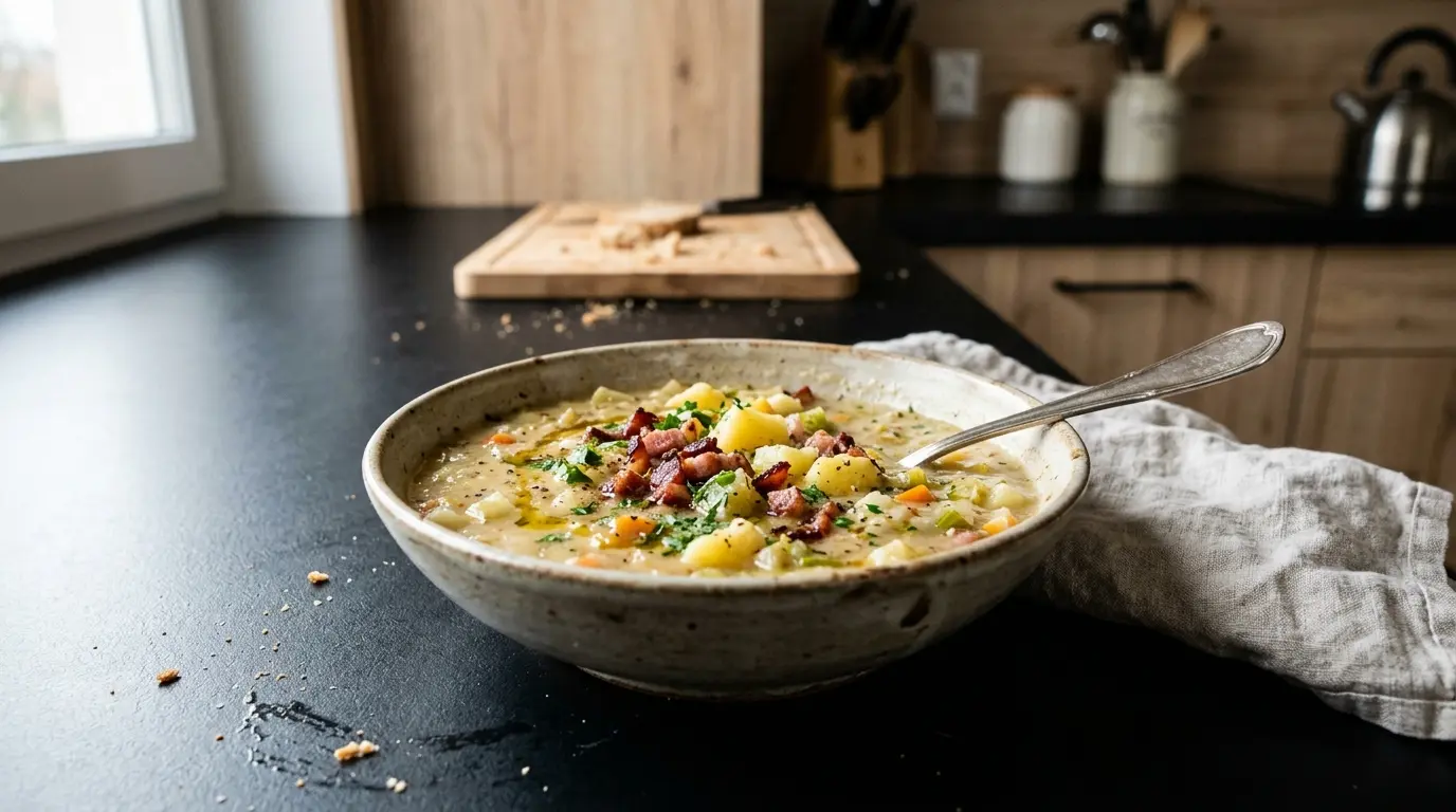 Kartoffelsuppe – gęsta niemiecka zupa ziemniaczana