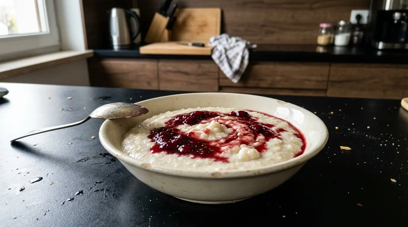 Kasza manna na mleku z konfiturą