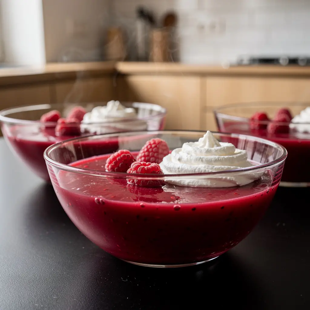 Homemade Raspberry Juice Kissel