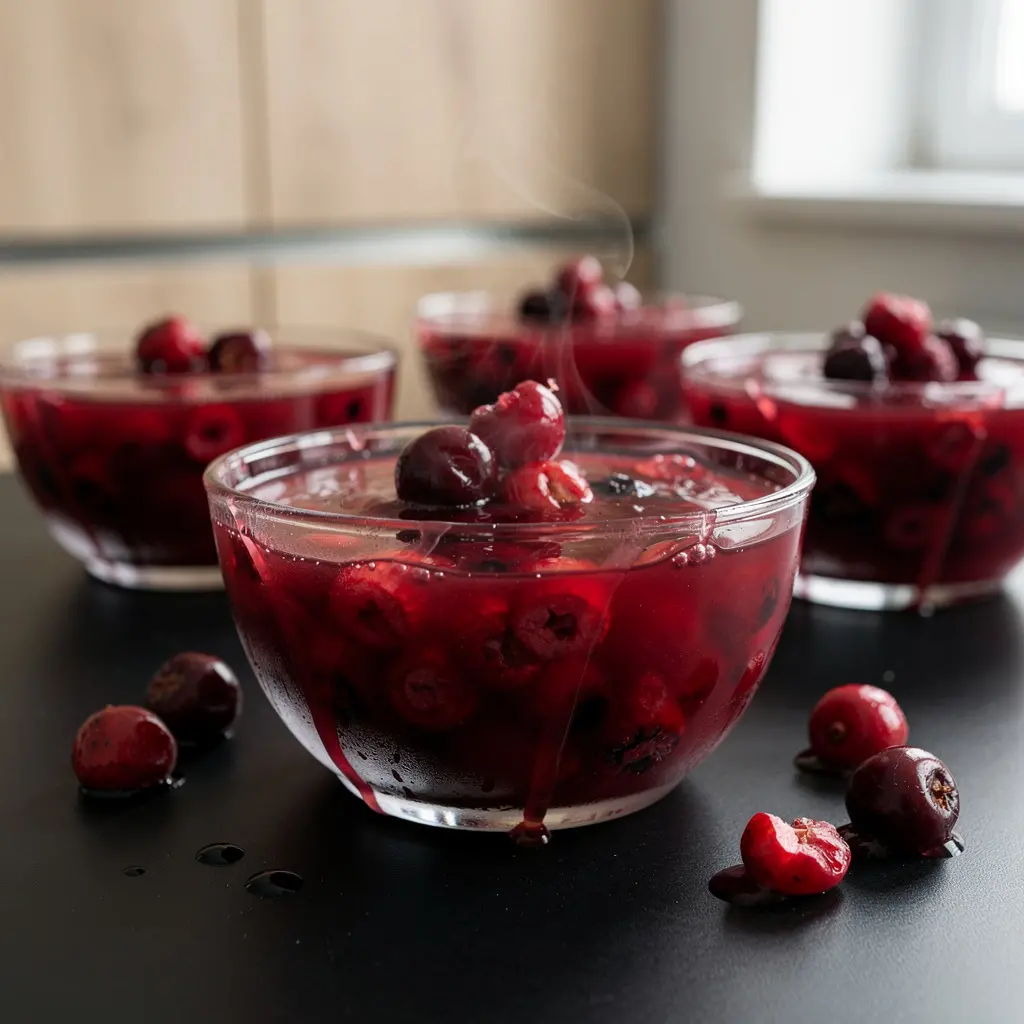 Cranberry Kissel with Whole Fruits