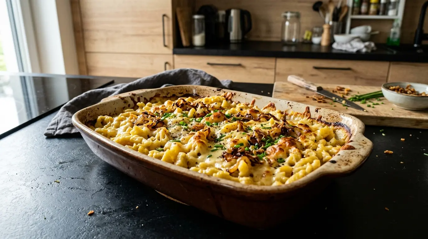 Kluski szpecli z serem Allgäuer Käsespätzle