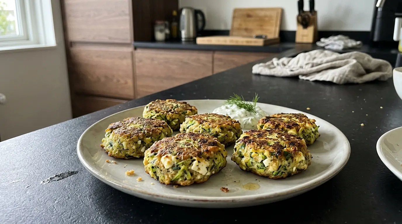 Kolokithokeftedes – greckie kotleciki z cukinii z fetą