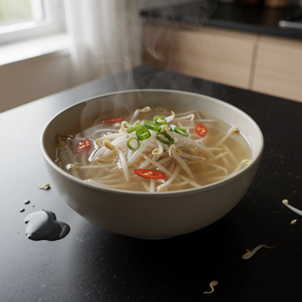 Kongnamul guk – lekka zupa z kiełków soi