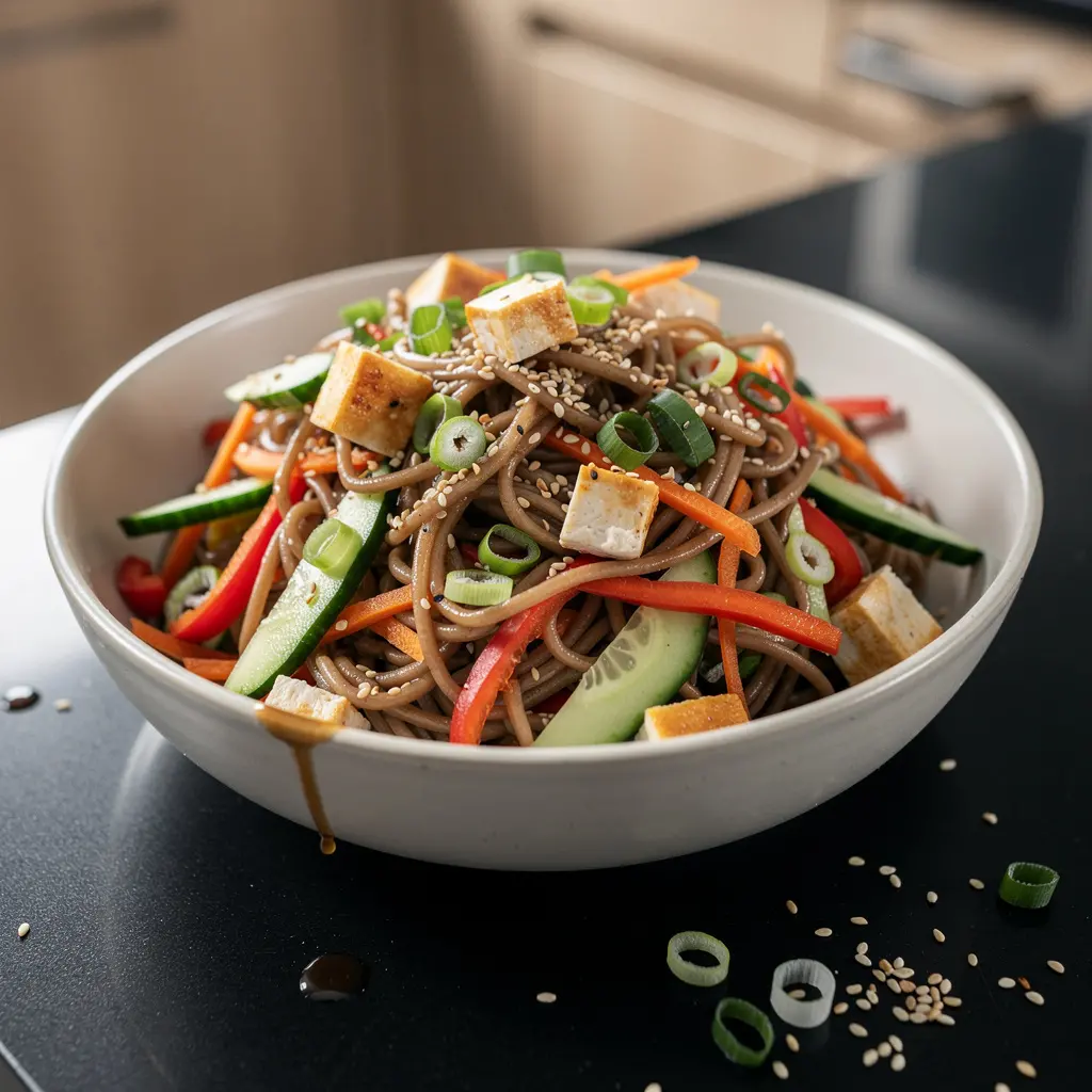 Korean Soba Noodle Salad with Sesame