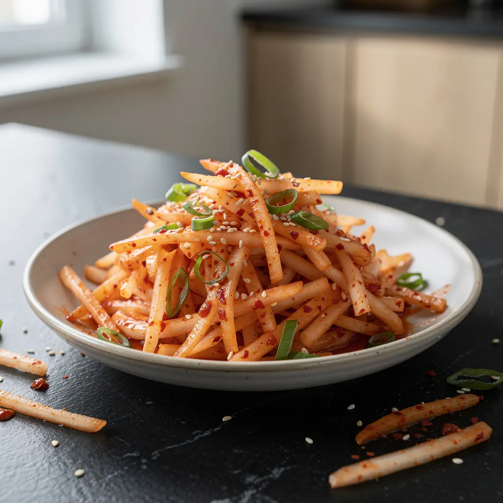 Koreańska sałatka z rzodkwi mu saengchae