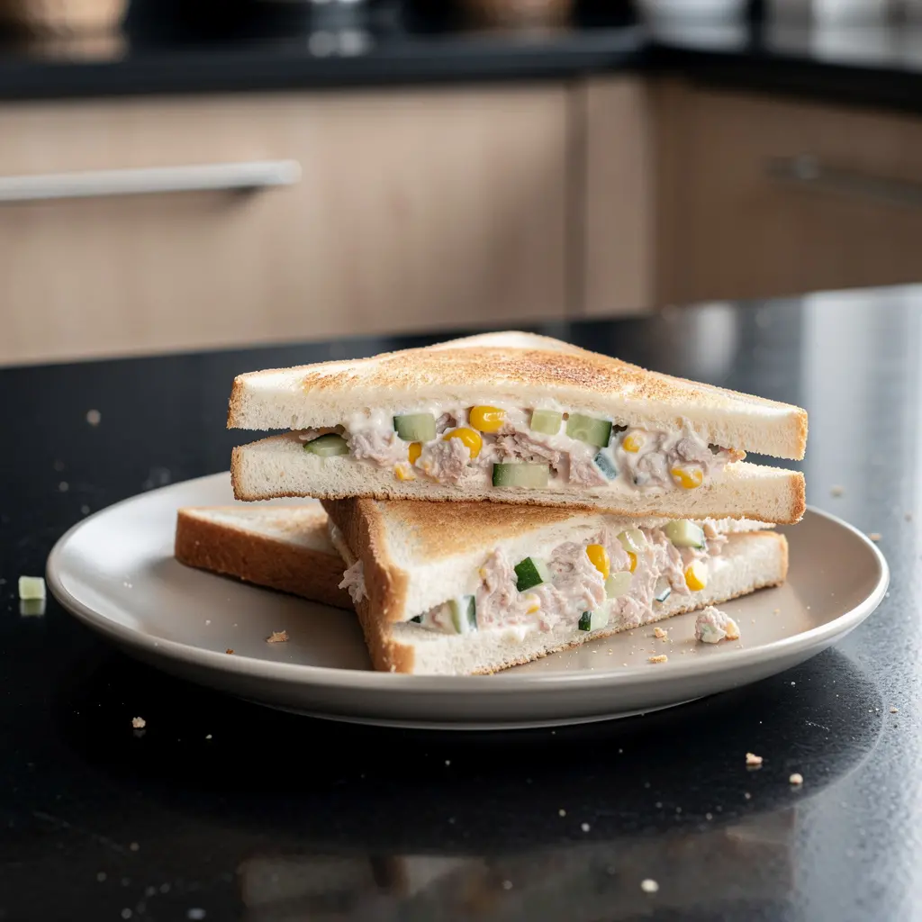 Koreanische Sandwiches mit Thunfisch- und Maiscreme