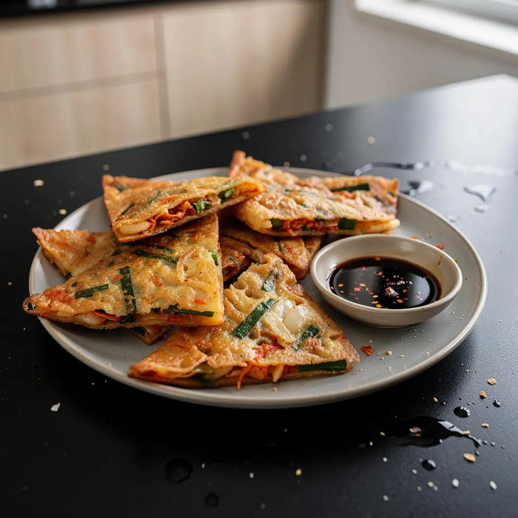Koreańskie naleśniki z kimchi – kimchi jeon