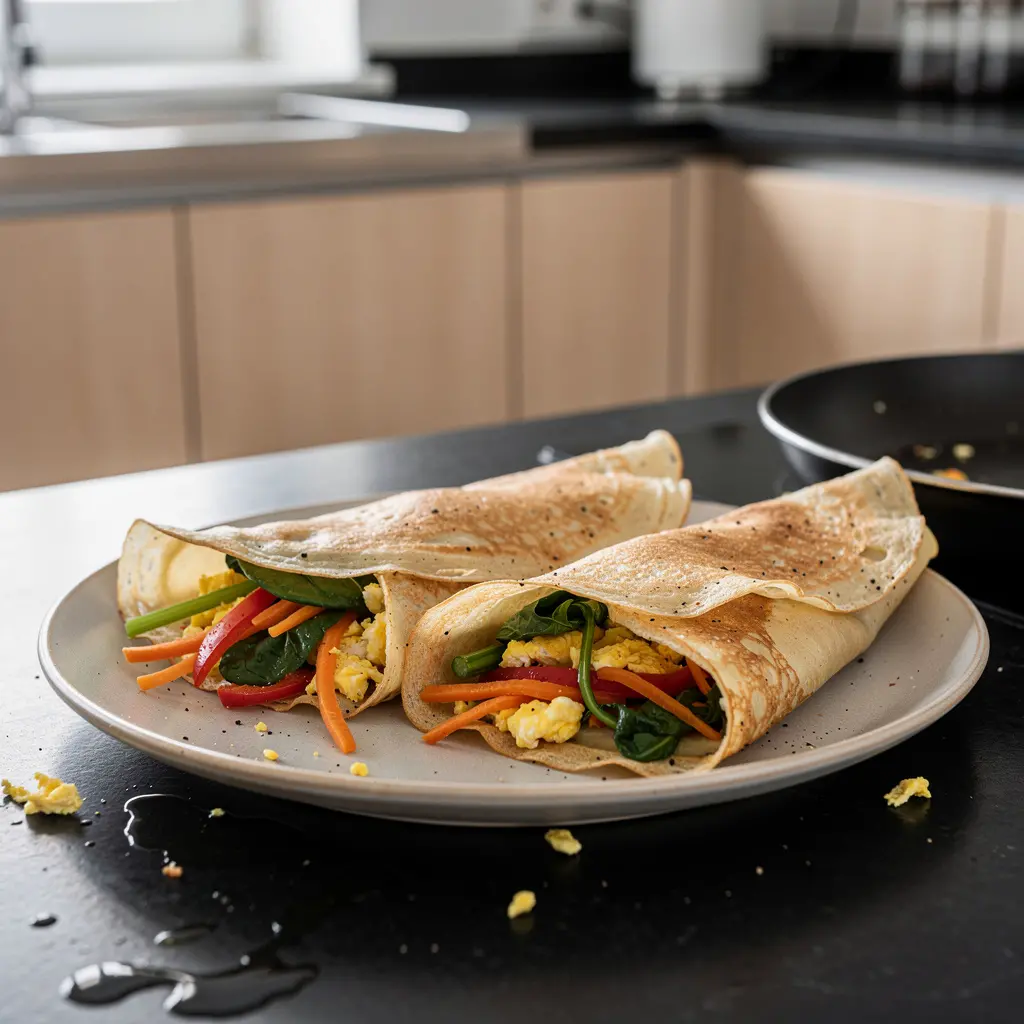 Korean Pancakes with Vegetables and Egg