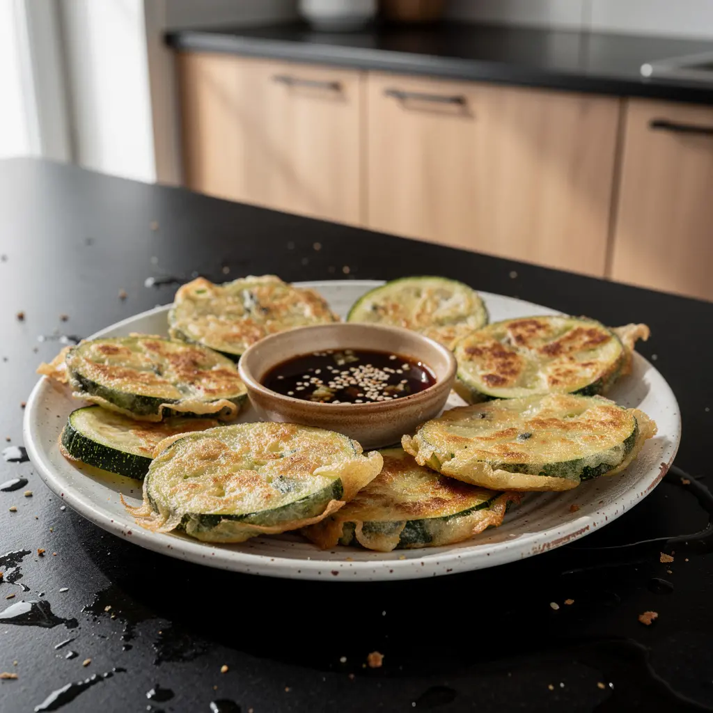 Koreańskie placki z cukinii hobak jeon