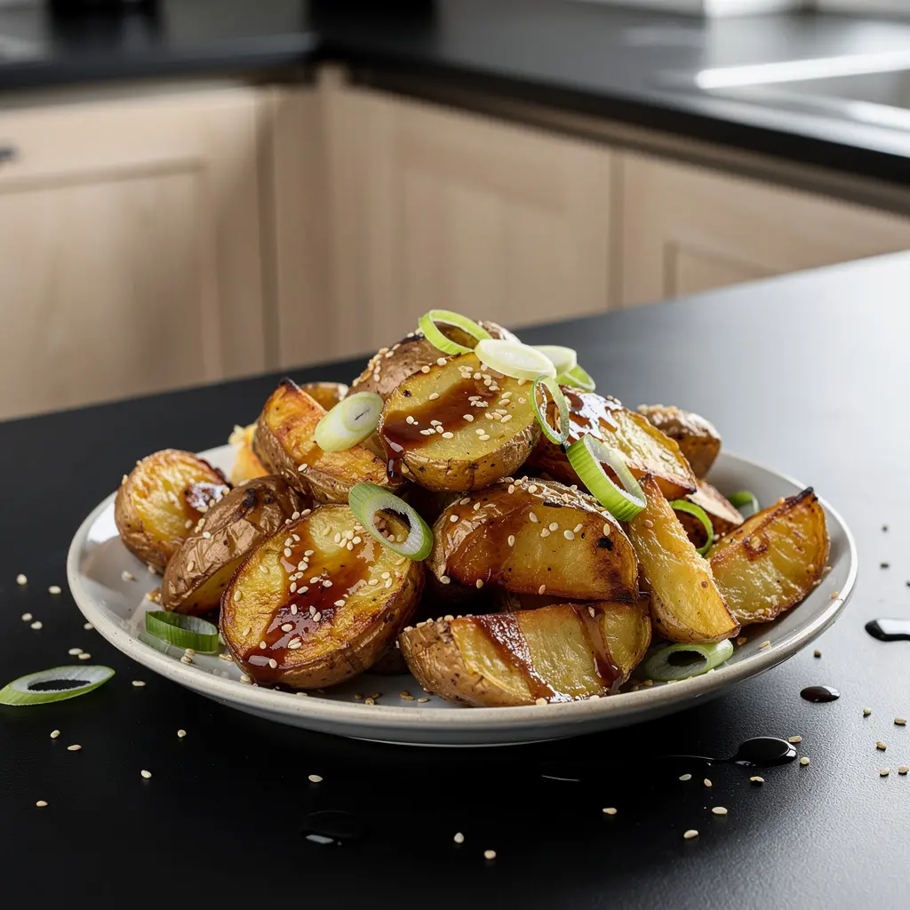 Pommes de terre coréennes rôties à l’ail et au sésame