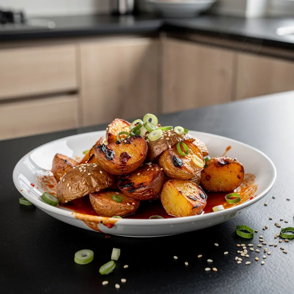 Pommes de terre coréennes rôties à la pâte gochujang