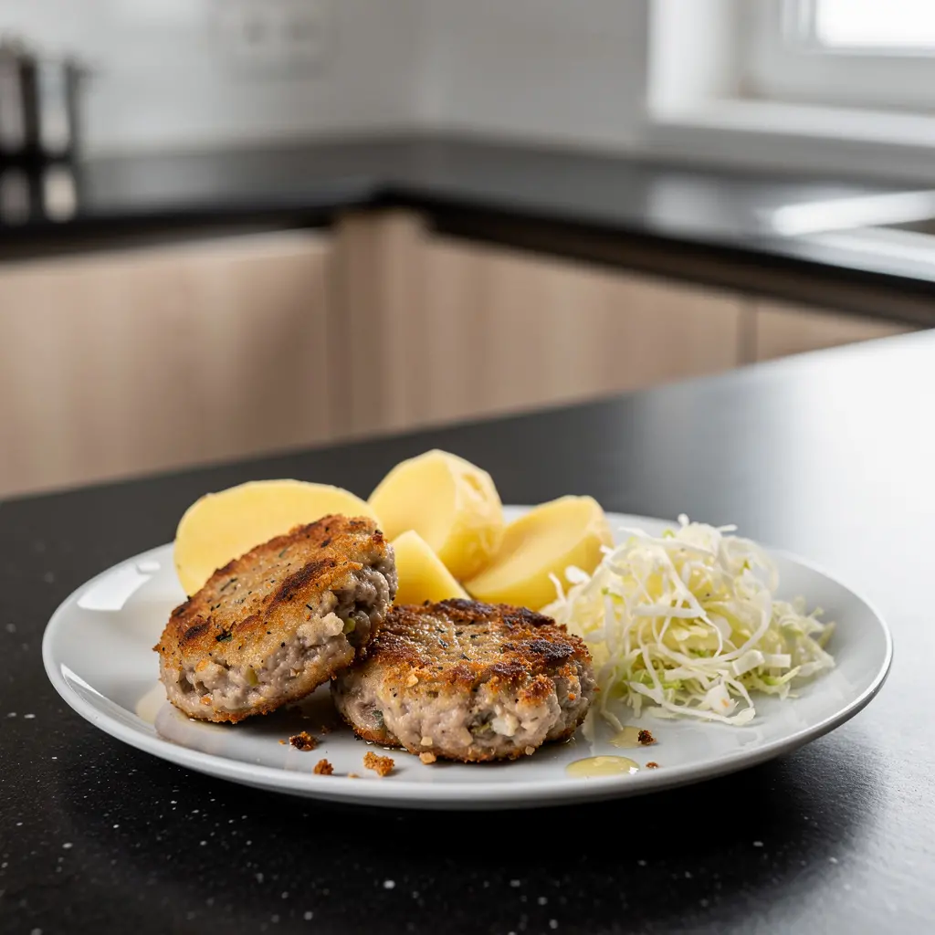 Polish minced cutlets with onion and marjoram