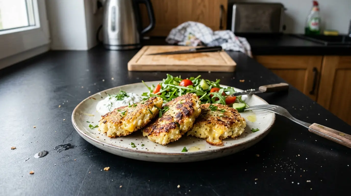 Kotlety z kalafiora z serem żółtym