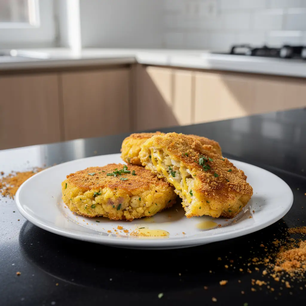Kotlety z kalafiora z serem żółtym