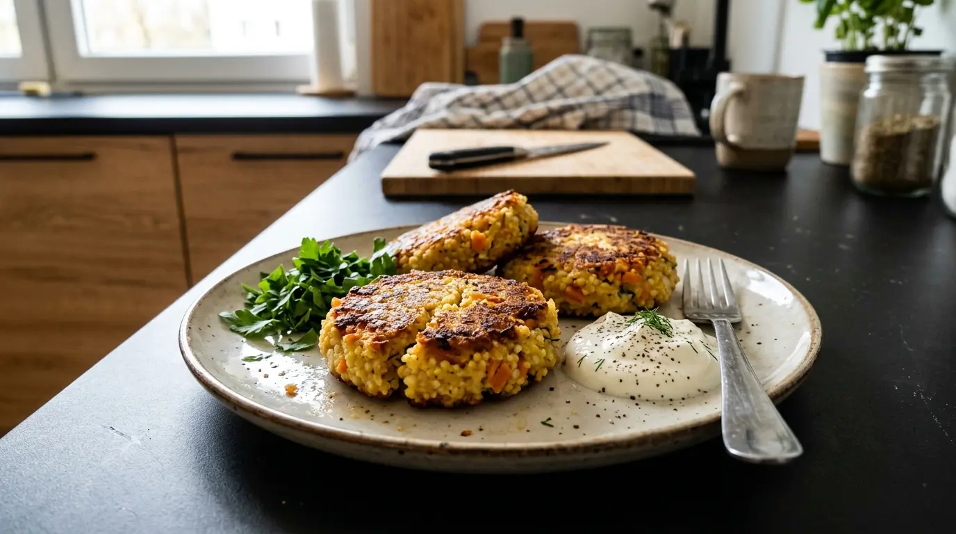 Kotlety z kaszy jaglanej i marchewki