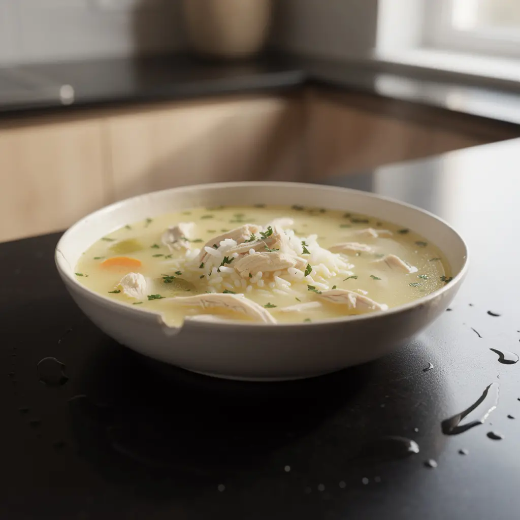 Kotosupa avgolemono – grecka zupa z kurczakiem i cytryną