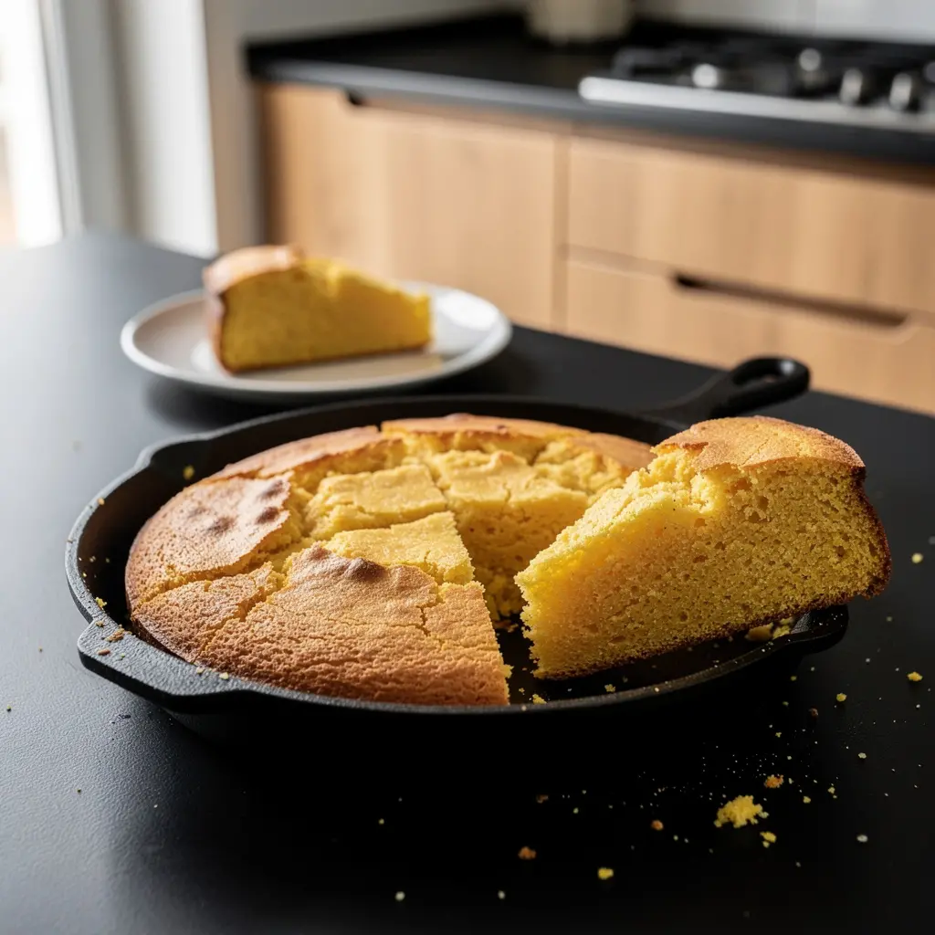 Kukurydziany chlebek cornbread z patelni