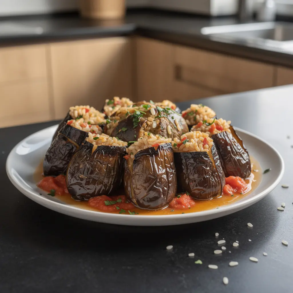 Kuru patlıcan dolması – tureckie faszerowane suszone bakłażany