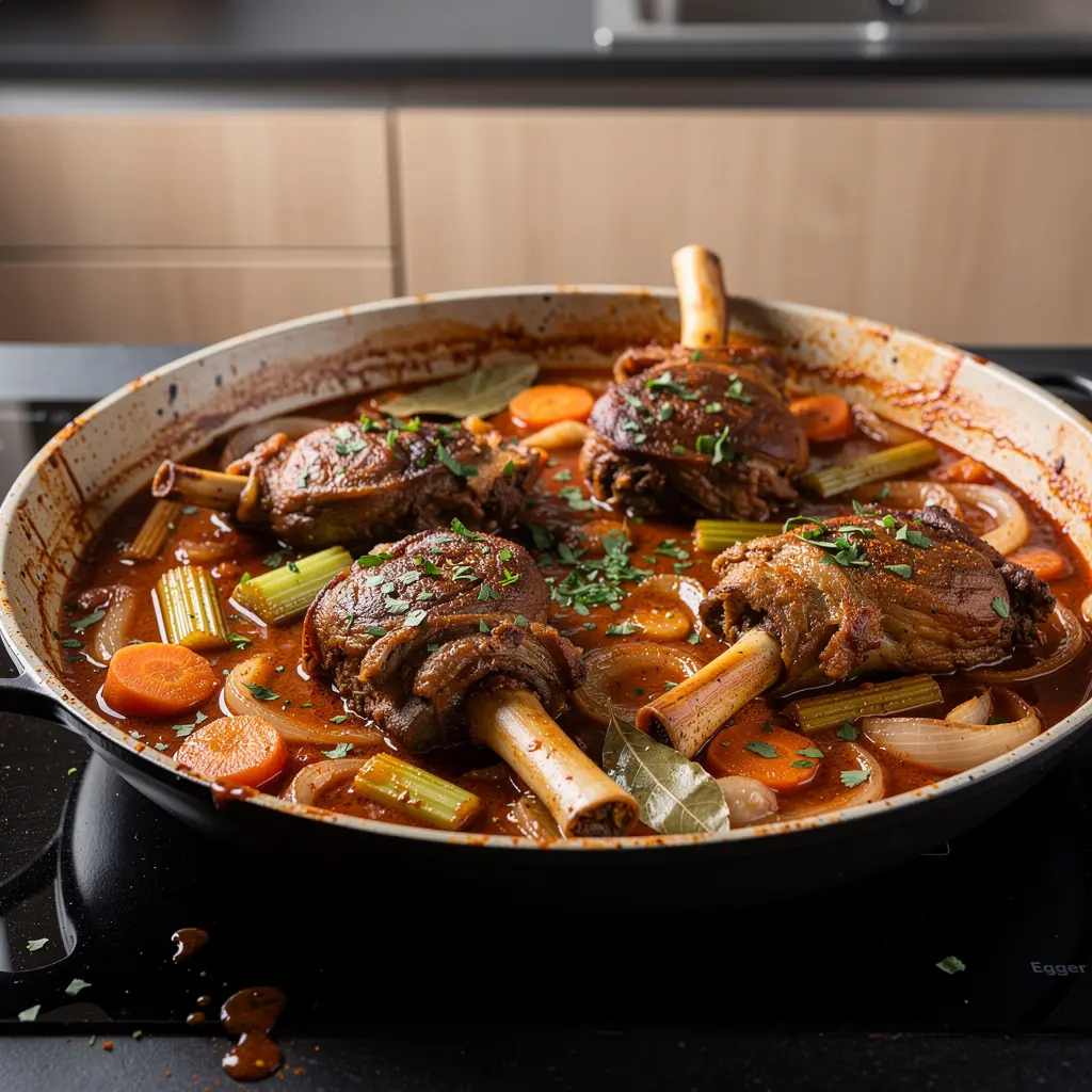 Kuzu incik – duszona golonka jagnięca z warzywami