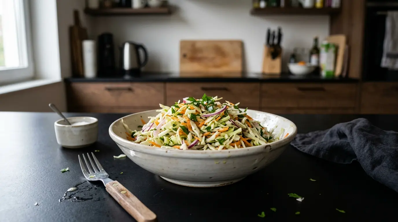 Lahanosalata – Greek Cabbage Slaw with Carrot and Lemon