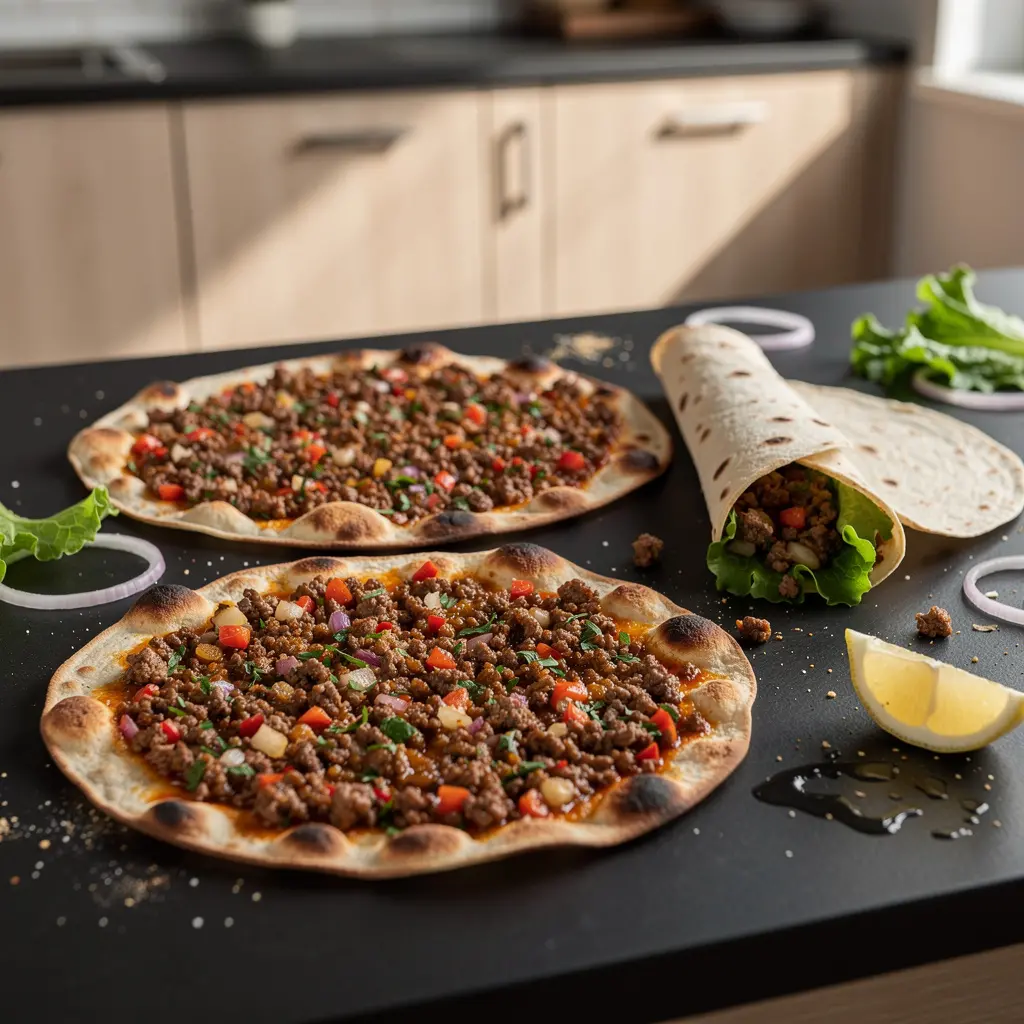 Lahmacun – cienka turecka pizza z mięsem mielonym