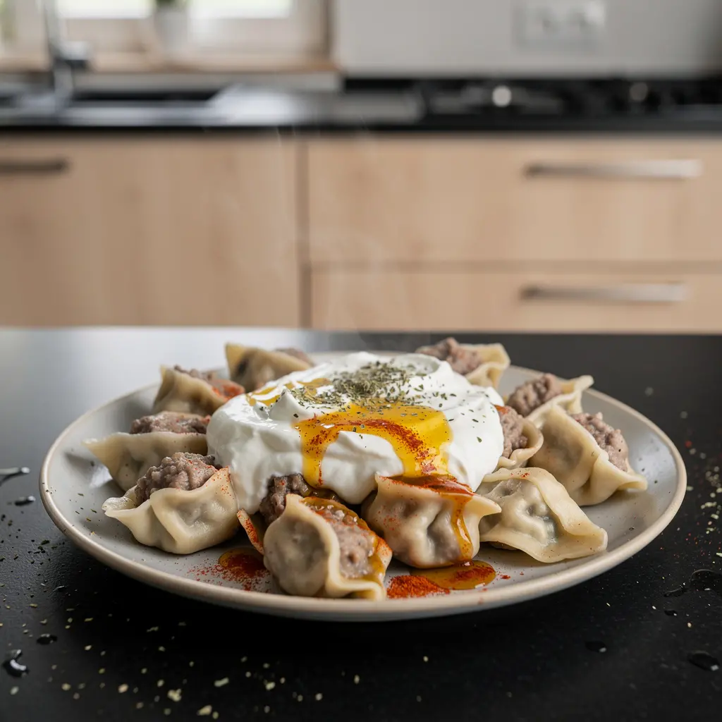 Manti – Turkish Dumplings with Yogurt and Paprika Butter