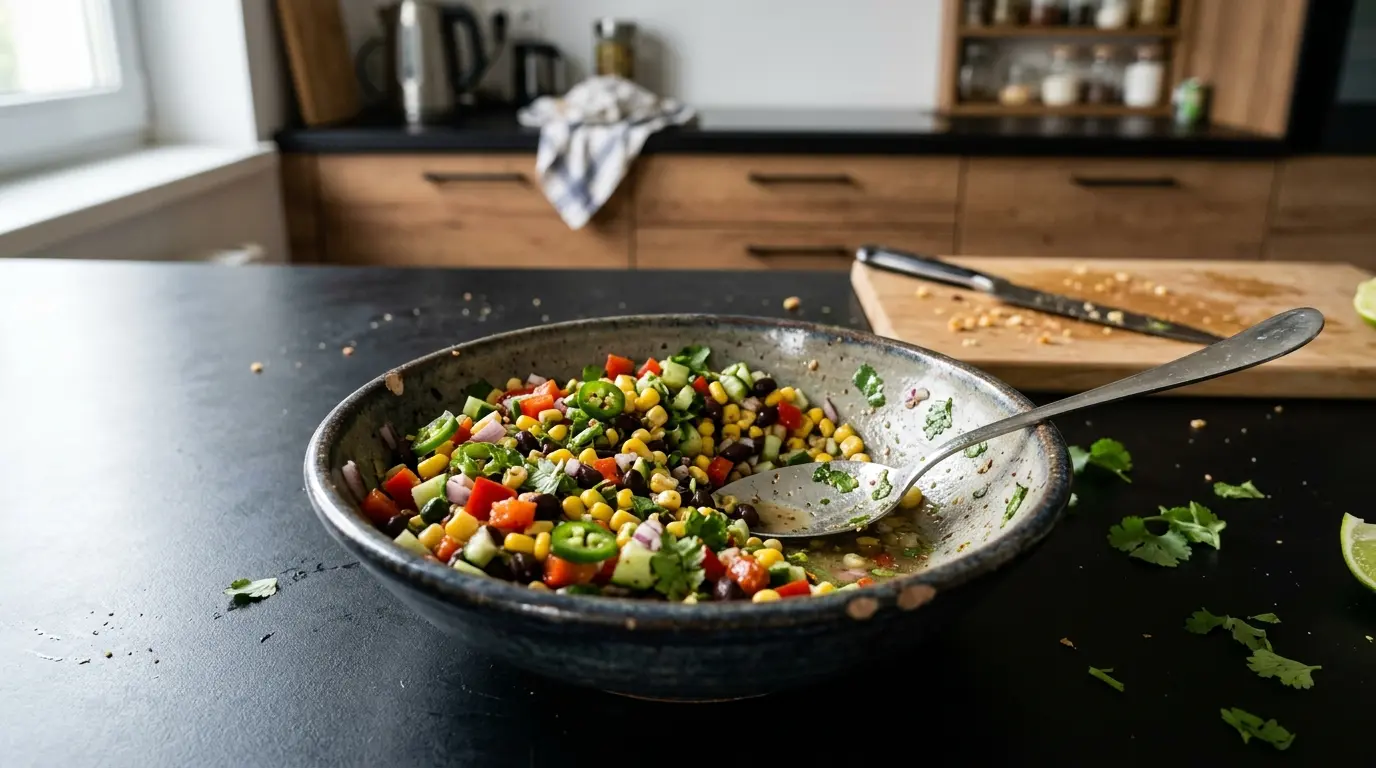 Mexican Salad with Corn, Beans and Lime