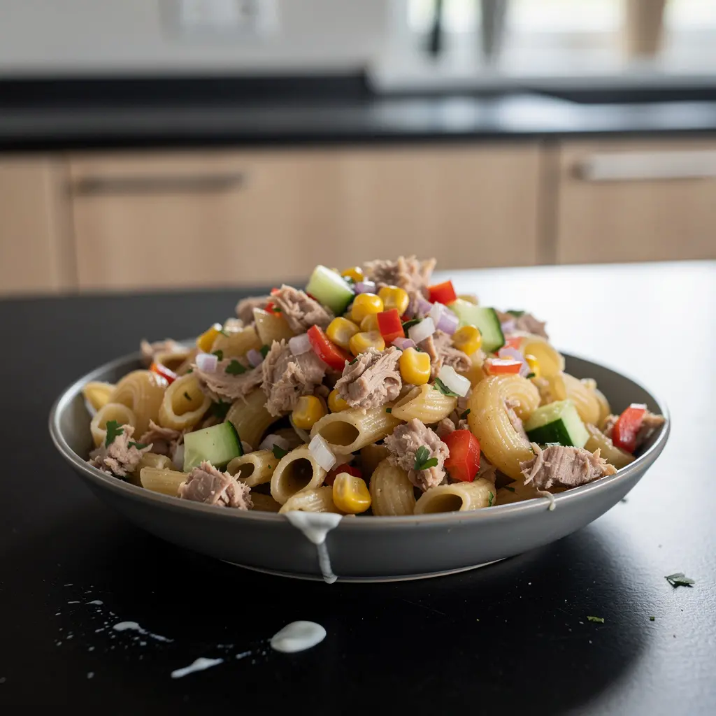 Mexican Pasta Salad with Tuna and Corn