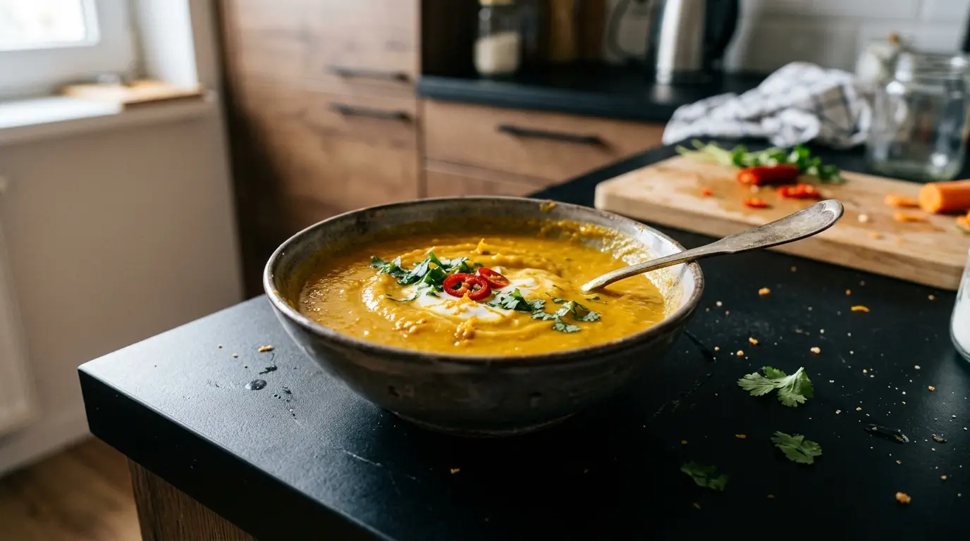 Meksykańska zupa krem z marchewki z pomarańczą i chili