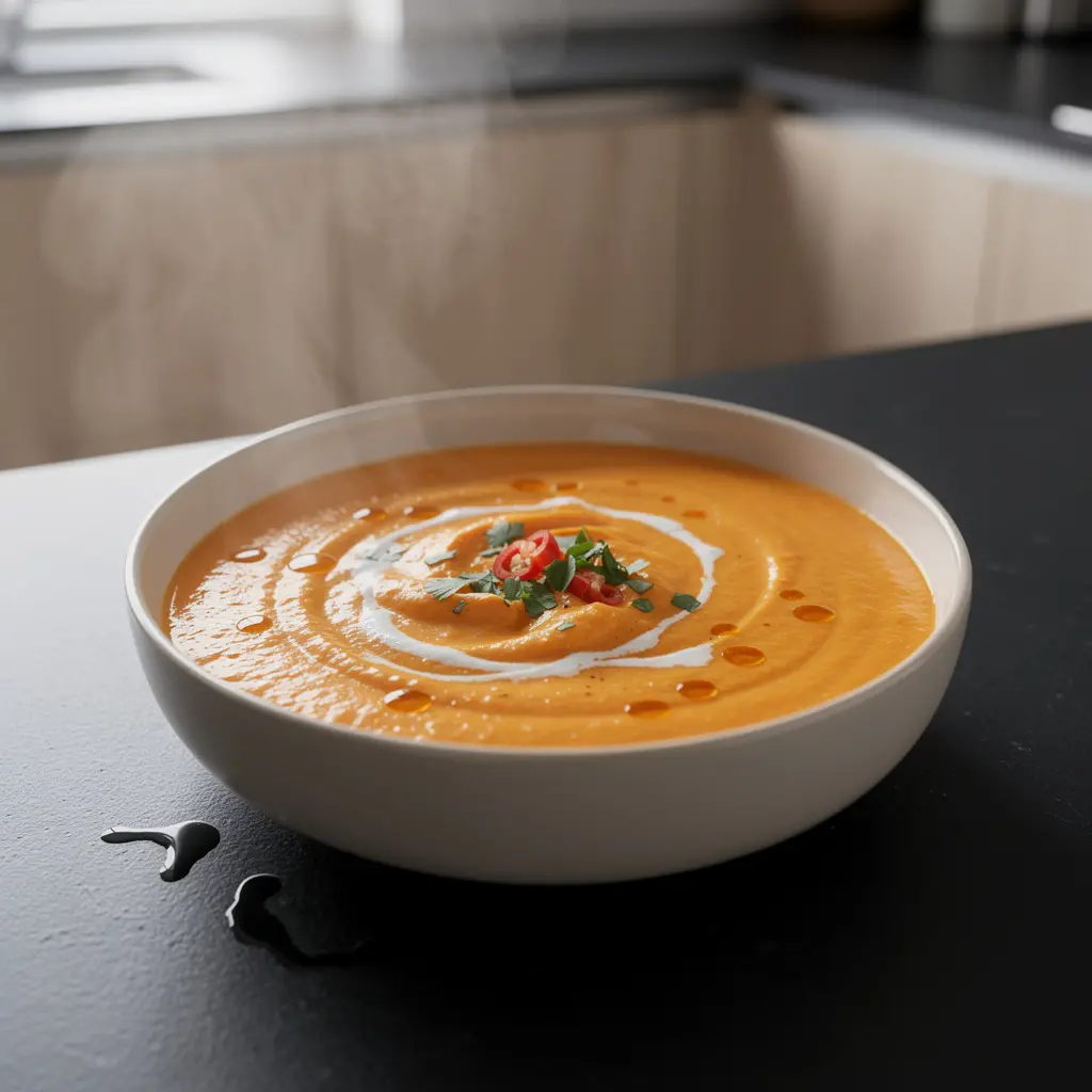 Meksykańska zupa krem z marchewki z pomarańczą i chili