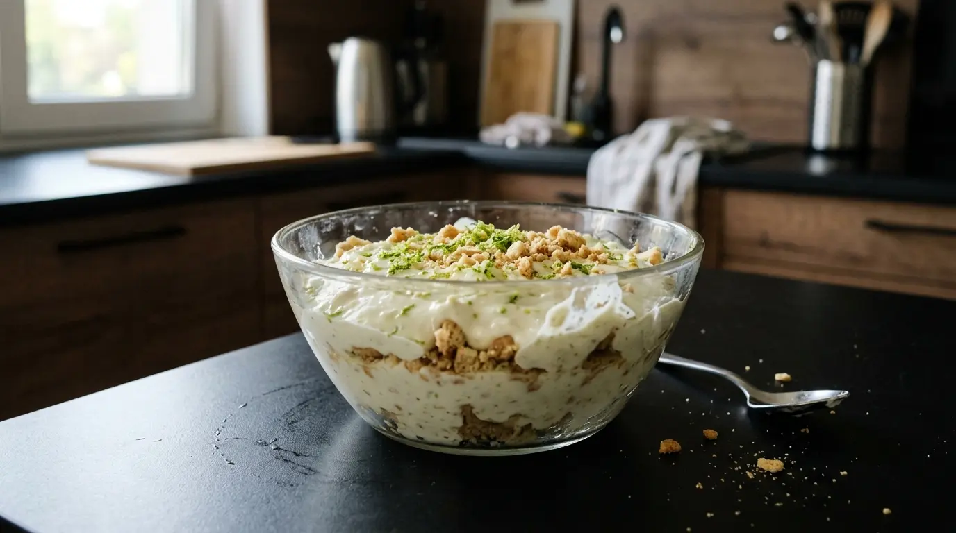 Mexican Lime Yogurt Dessert with Cookies