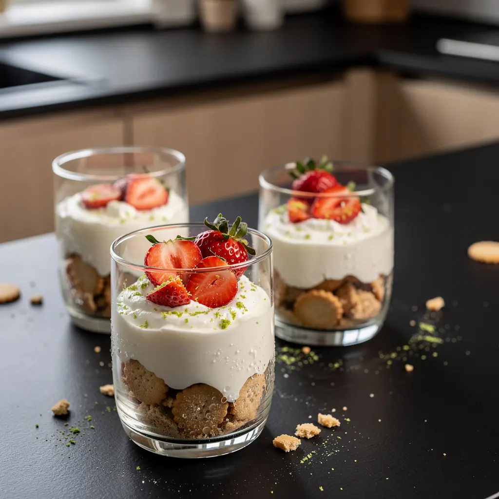 Mexican Lime Yogurt Dessert with Cookies