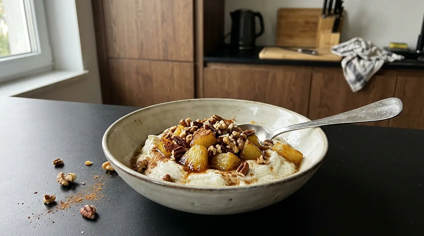 Mexican Dessert with Yogurt, Caramelized Pineapple and Nuts