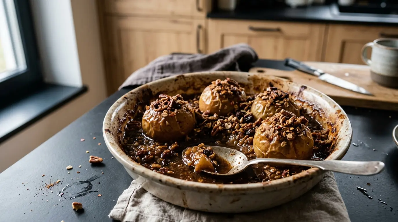 Mexican Baked Apple Dessert with Cinnamon and Chili