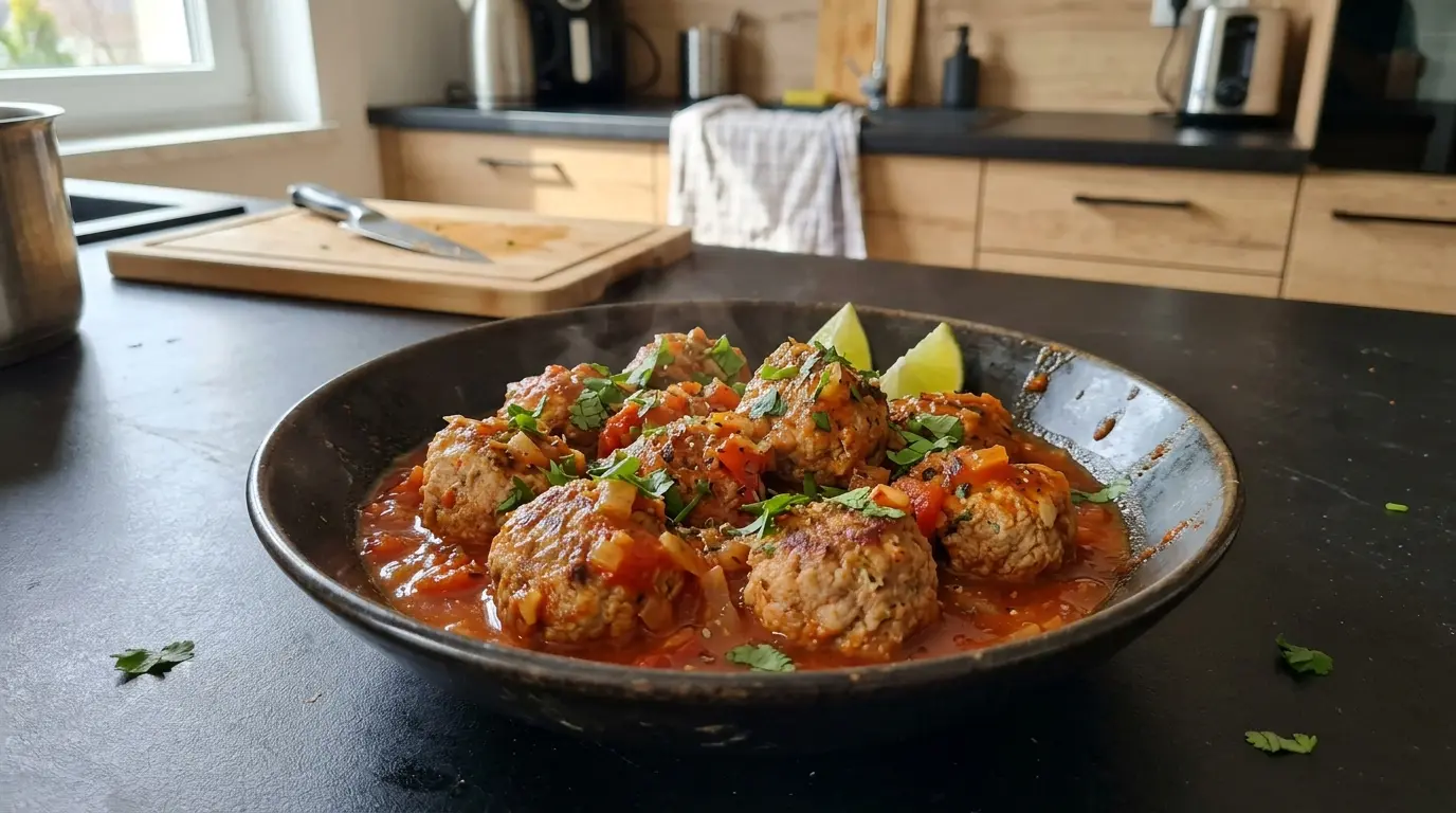 Meksykańskie klopsiki z indyka w sosie pomidorowo-chili