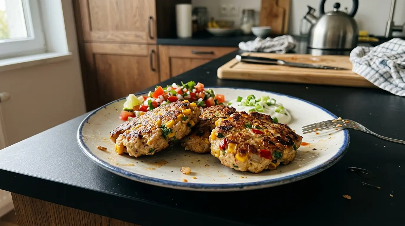 Meksykańskie kotleciki z indyka z kukurydzą i chili