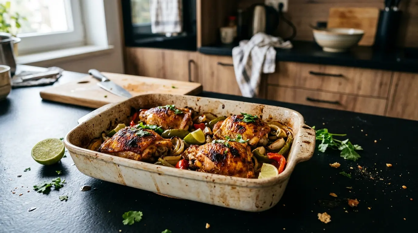 Meksykańskie pieczone udka z kurczaka z limonką i czosnkiem