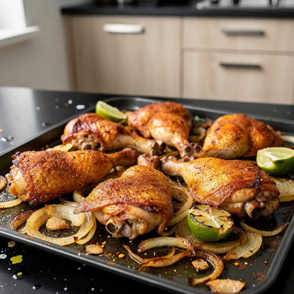 Meksykańskie pieczone udka z kurczaka z limonką i czosnkiem