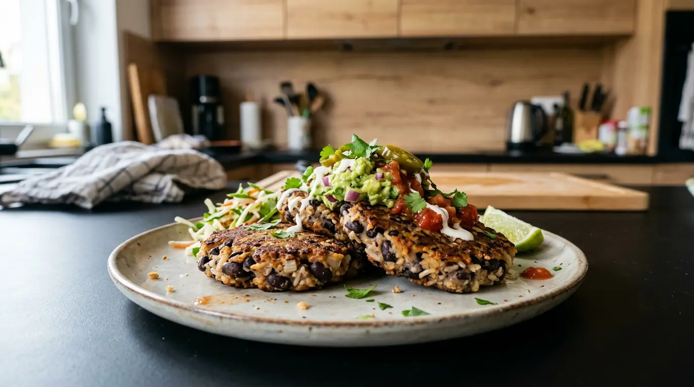 Mexican Black Bean and Rice Patties