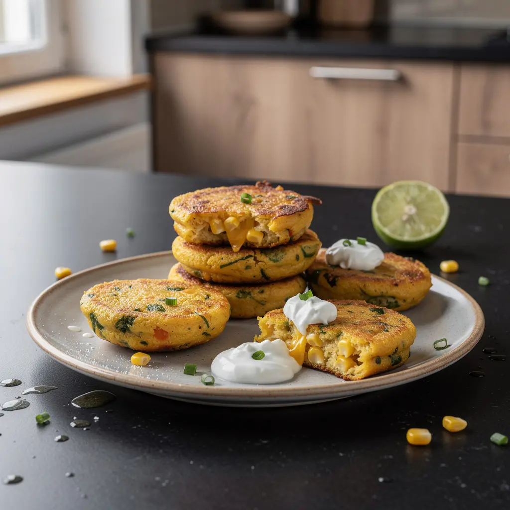 Meksykańskie placki z kukurydzy i sera na patelni