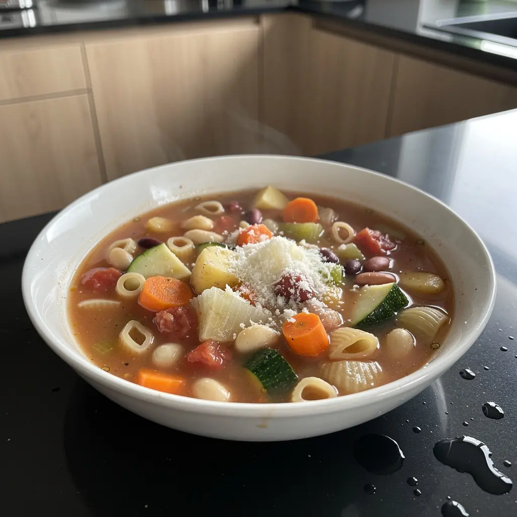 Minestrone warzywne z makaronem
