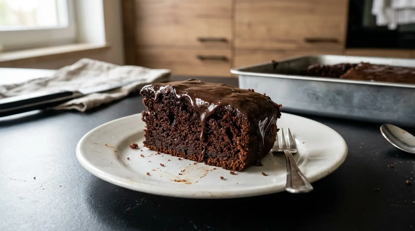 Murzynek z polewą czekoladową