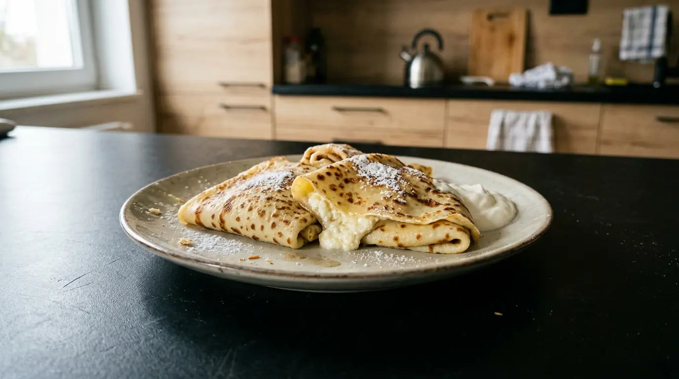 Naleśniki z twarogiem i wanilią