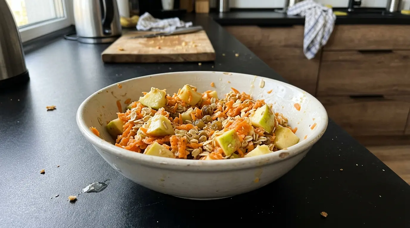 Niemiecka sałatka śniadaniowa z marchewką i jabłkiem