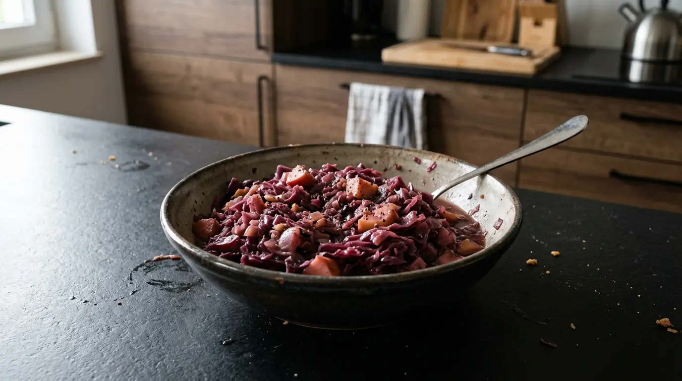 Niemiecka sałatka z czerwonej kapusty na ciepło Rotkohl warm